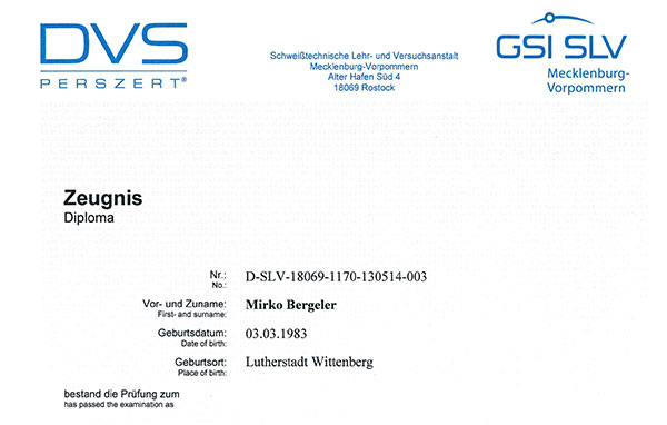 DVS-IIW Schweissfachmann